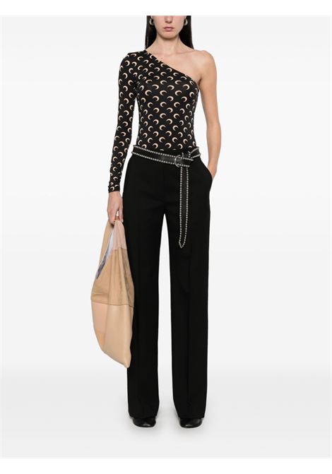 crescent moon top asymmetrical woman black MARINE SERRE | WTS014A CJER0001IT99